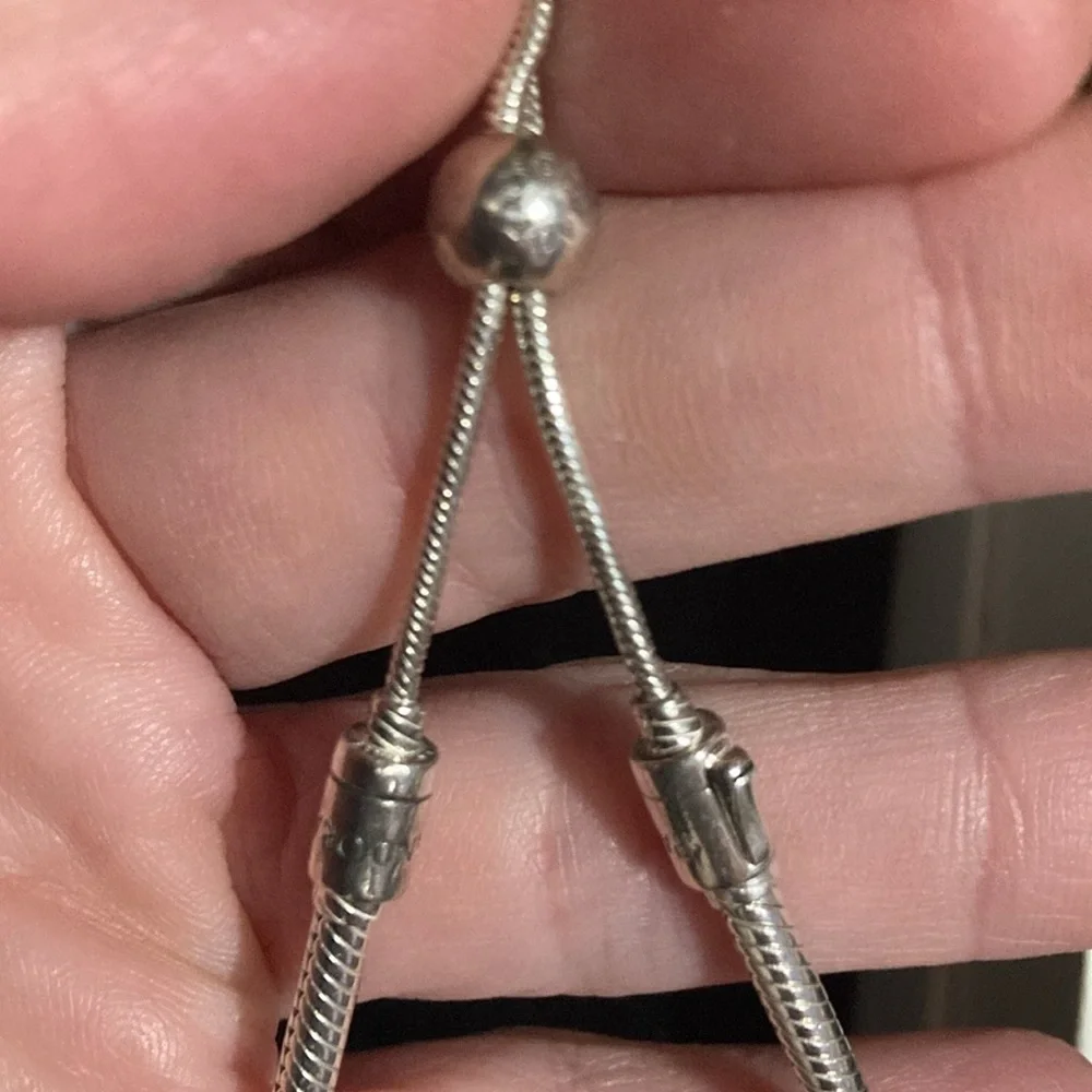 **- ** ** **- - Pandora — sliding bolo polish sterling silver (28cm) …bracelet .